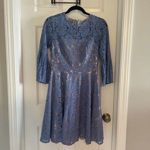 Eliza J fit & flare lace bell sleeve dress size 4